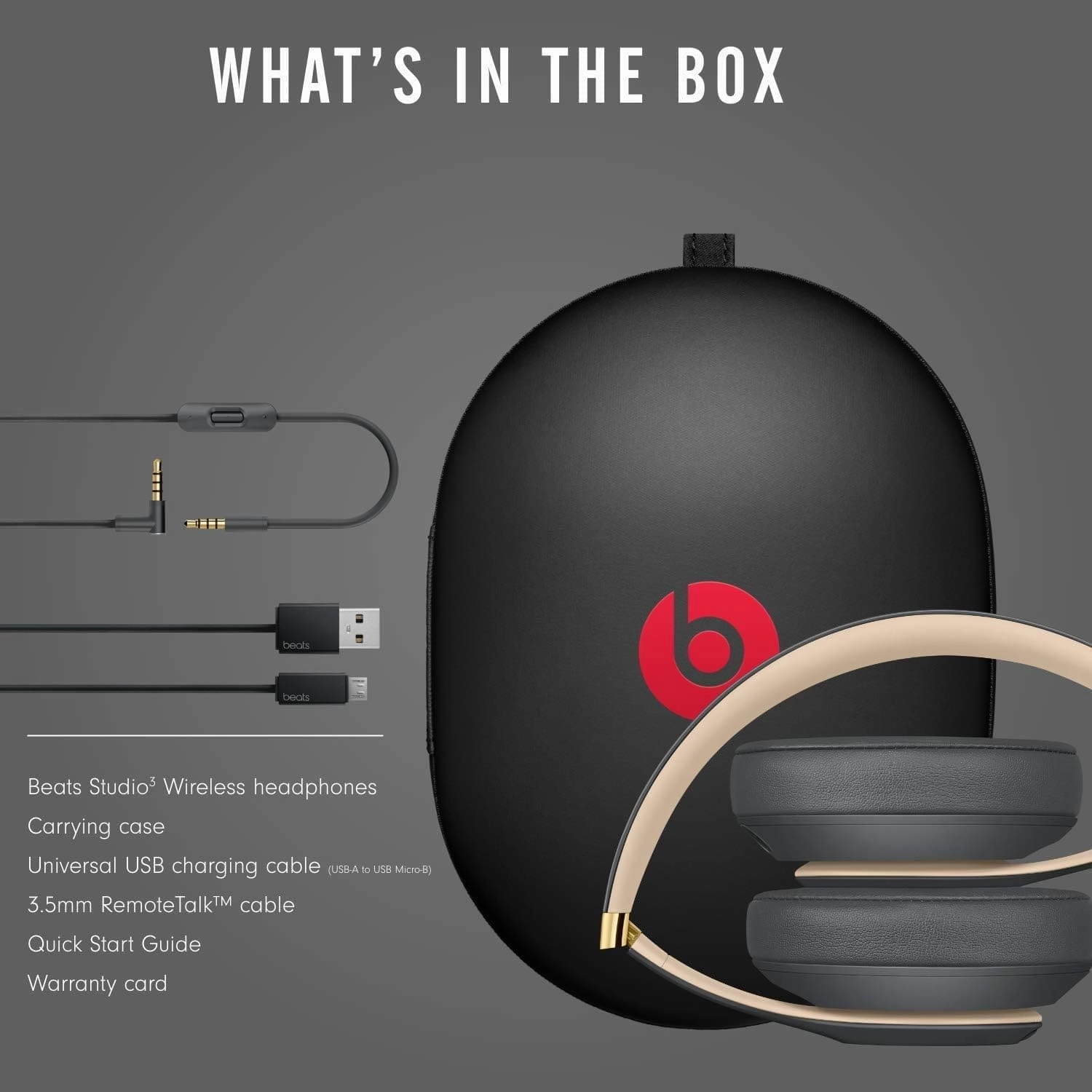 Beats Studio3 Wireless Noise Cancelling Over-Ear Headphones - Shadow Grey
