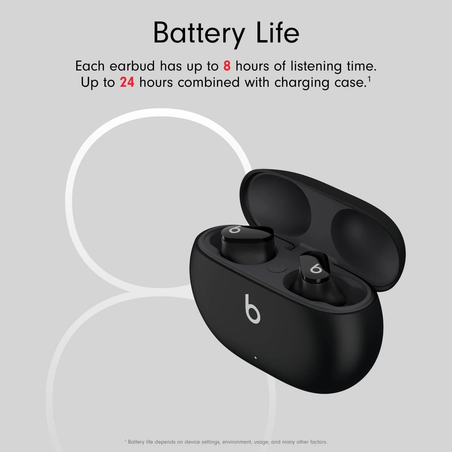 Beats Studio Buds - True Wireless Noise Cancelling Earbuds, Black