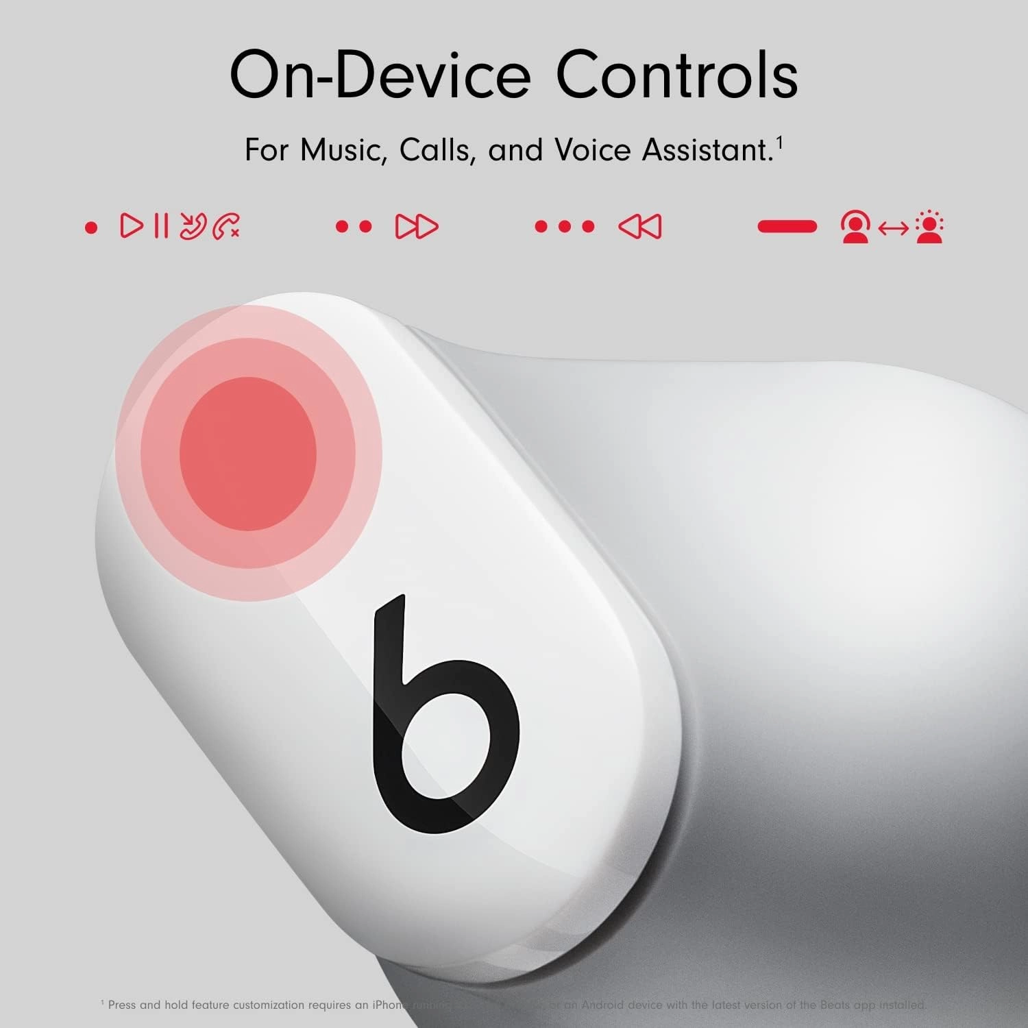 Beats Studio Buds True Wireless Bluetooth In-Ear Headphones with Active Noise Cancelling -  White