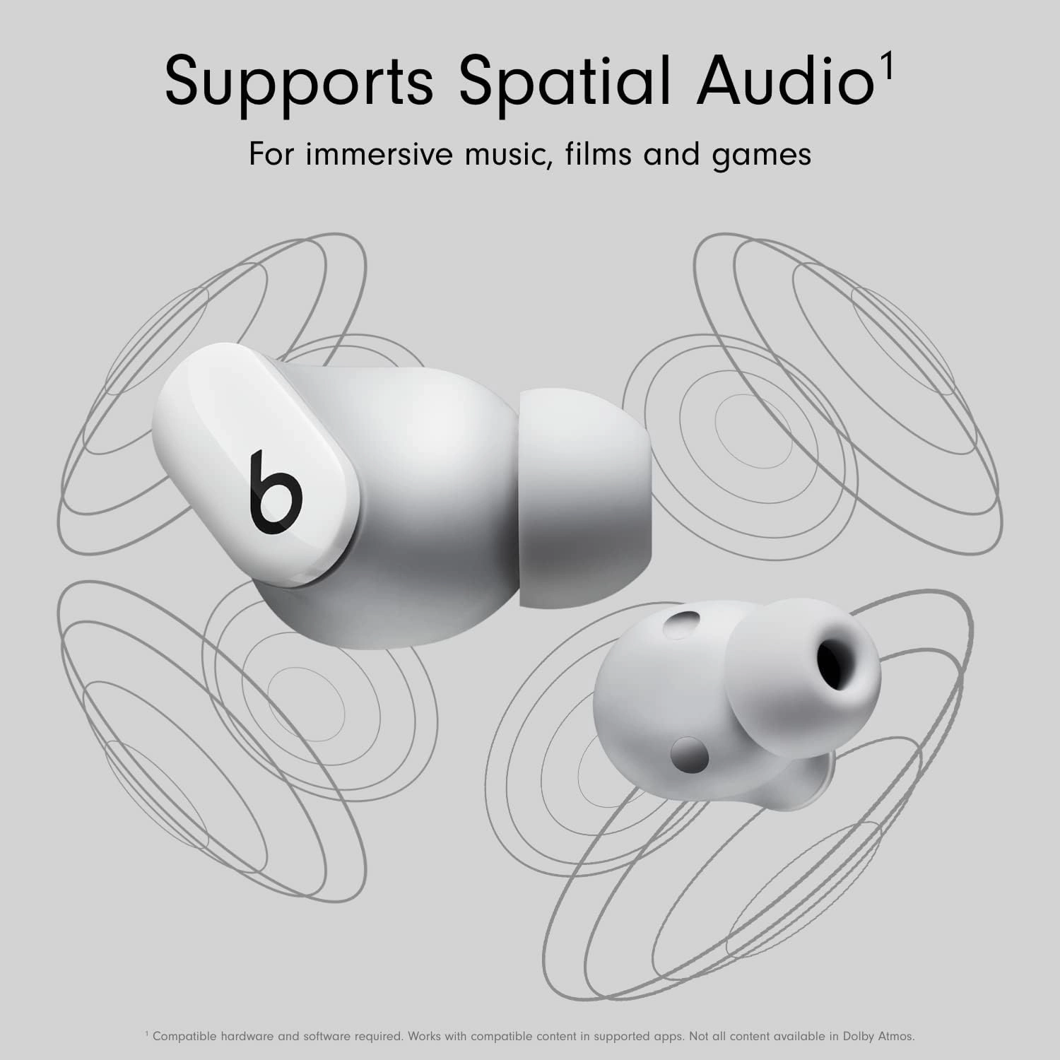 Beats Studio Buds True Wireless Bluetooth In-Ear Headphones with Active Noise Cancelling -  White