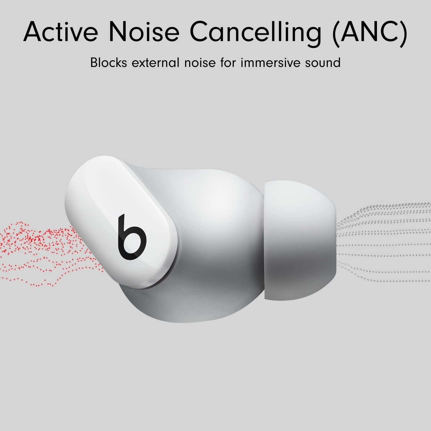 Beats Studio Buds True Wireless Bluetooth In-Ear Headphones with Active Noise Cancelling -  White