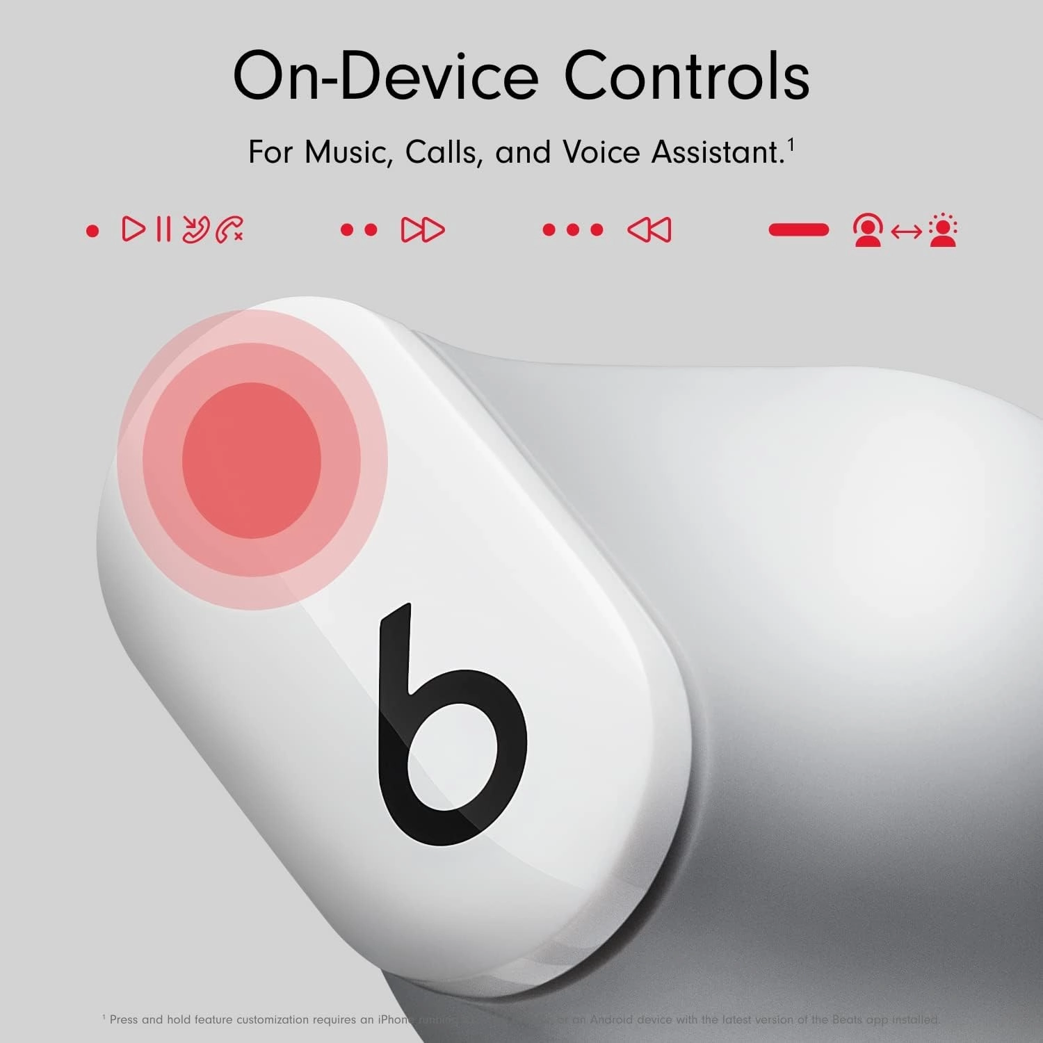 Beats Studio Buds True Wireless Bluetooth In-Ear Headphones with Active Noise Cancelling -  White