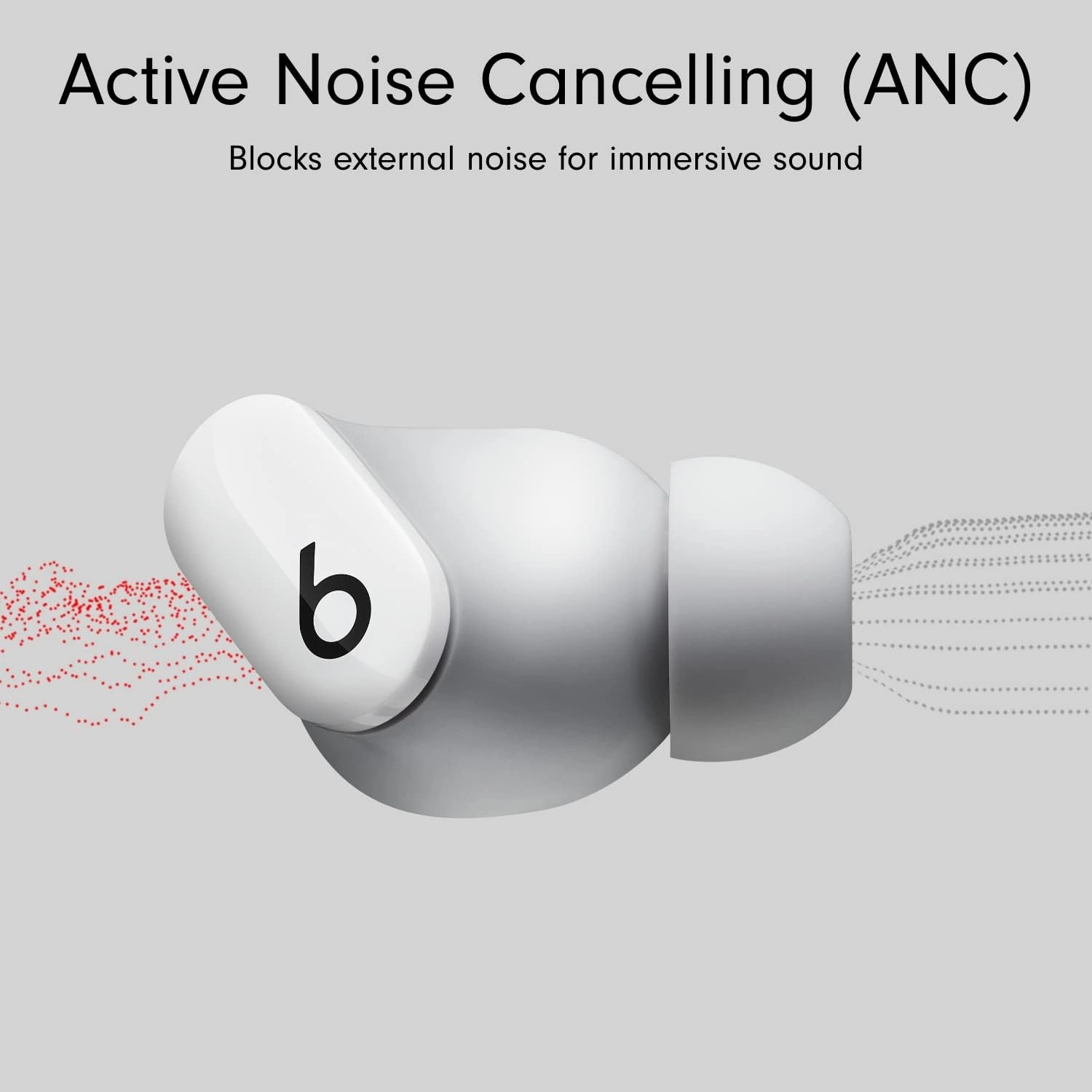 Beats Studio Buds True Wireless Bluetooth In-Ear Headphones with Active Noise Cancelling -  White