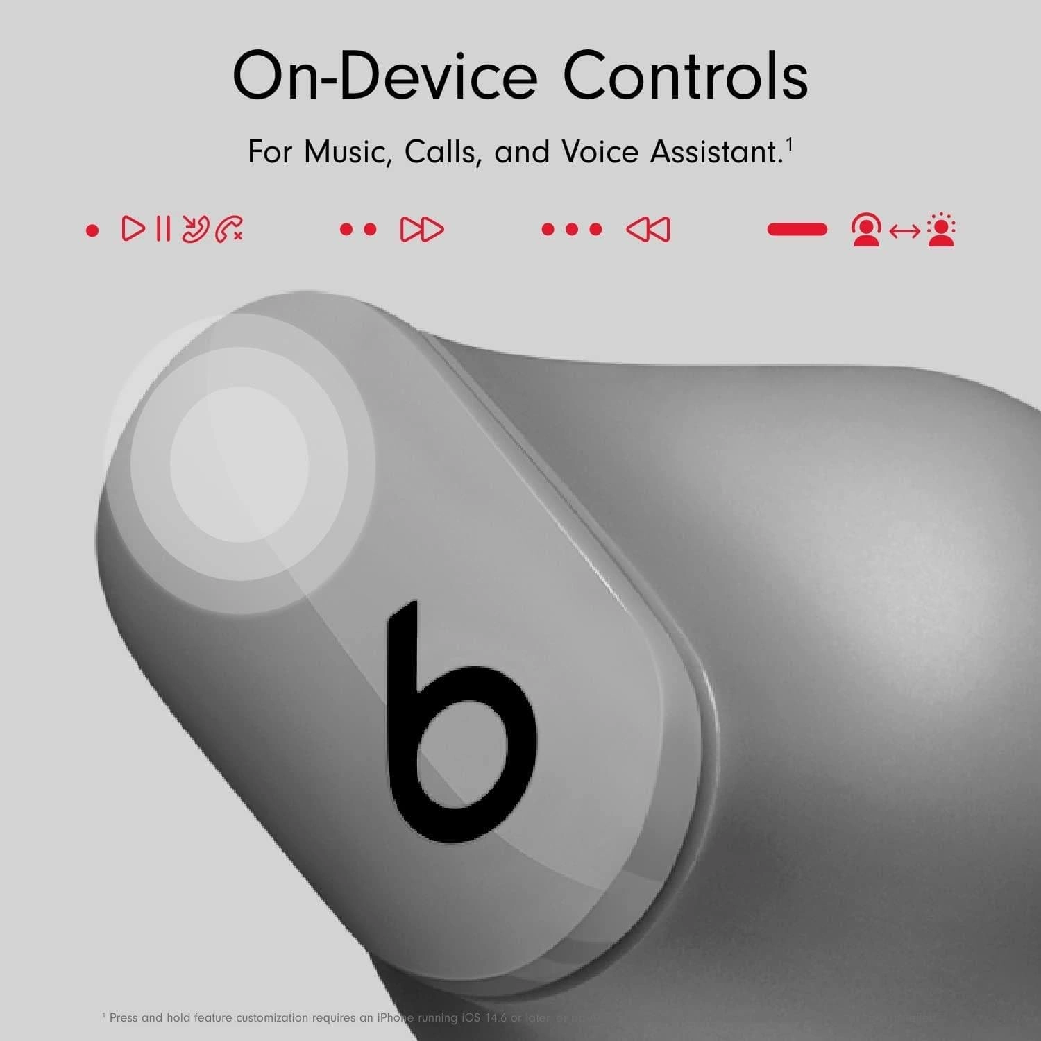 Beats Studio Buds  True Wireless Noise Cancelling Earbuds- Moon Grey