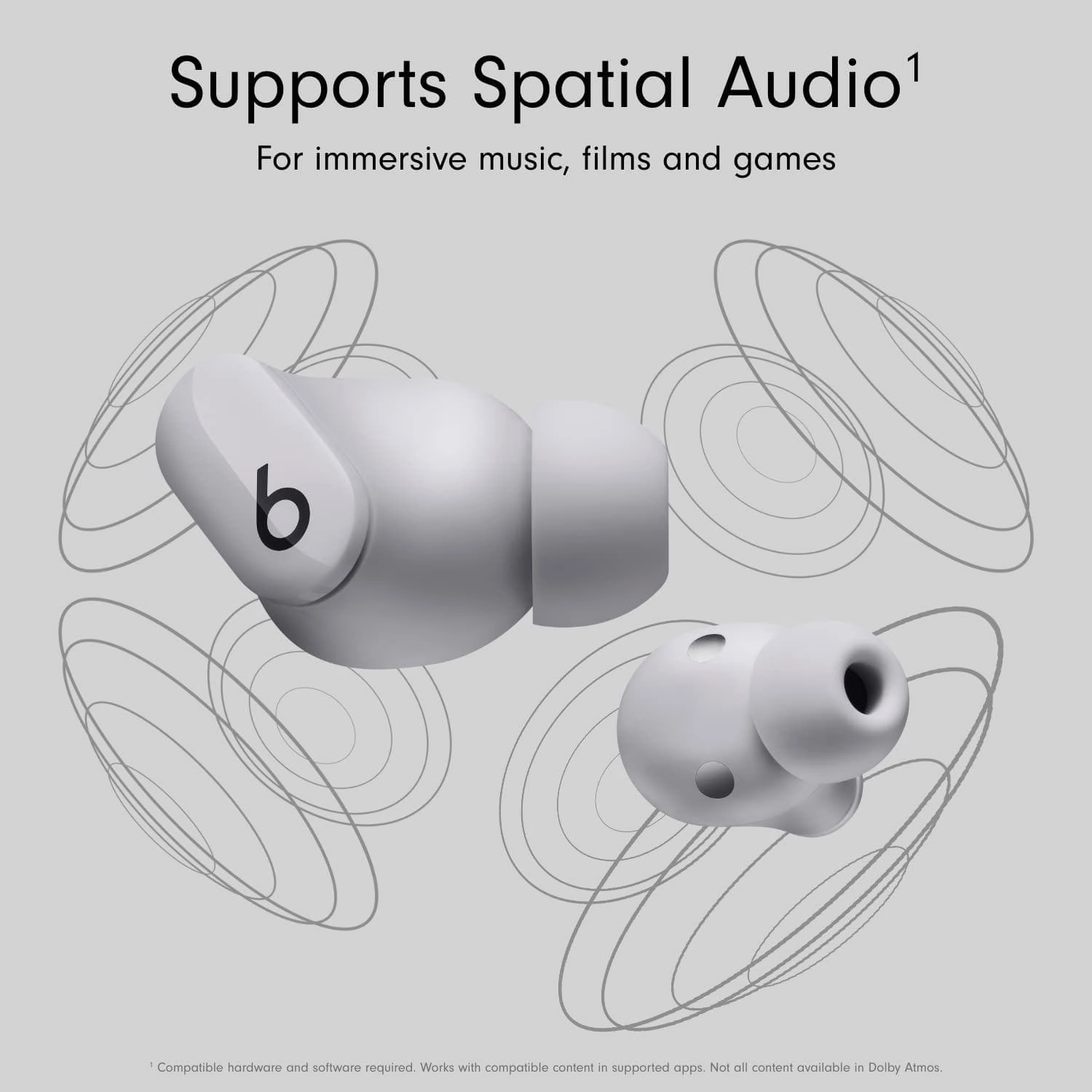 Beats Studio Buds  True Wireless Noise Cancelling Earbuds- Moon Grey