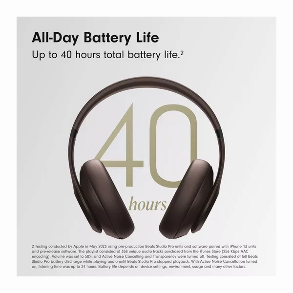 BEATS Studio Pro Wireless Bluetooth Noise-Cancelling Headphones - Deep Brown