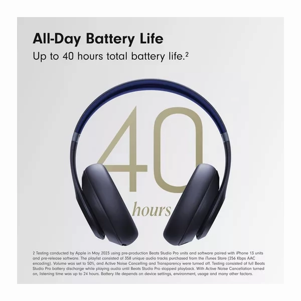 BEATS Studio Pro Wireless Bluetooth Noise-Cancelling Headphones - Navy