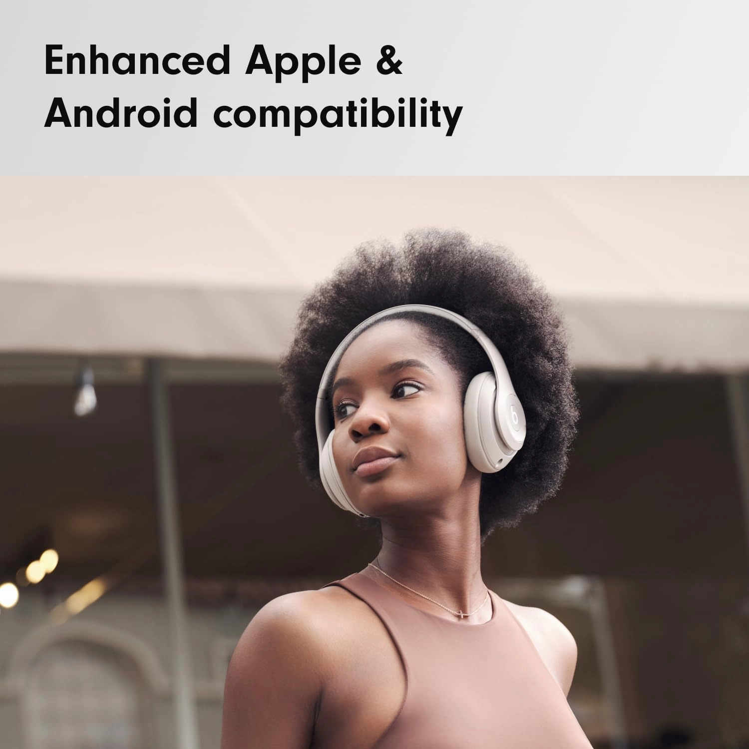 beats Studio Pro  Wireless Bluetooth Noise Cancelling Headphones  Personalised Spatial Audio, USB-C Lossless Audio, Apple & Android Compatibility, Up to 40 Hours Battery Life  Sandstone