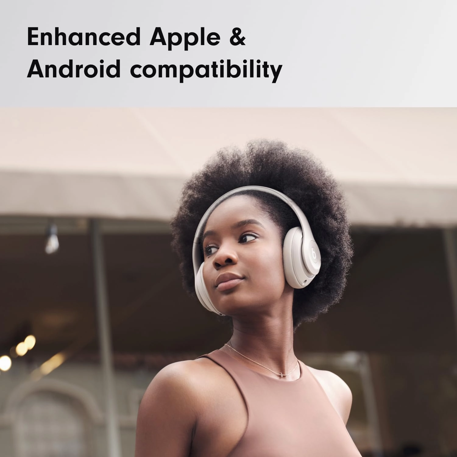 beats Studio Pro  Wireless Bluetooth Noise Cancelling Headphones  Personalised Spatial Audio, USB-C Lossless Audio, Apple & Android Compatibility, Up to 40 Hours Battery Life  Sandstone
