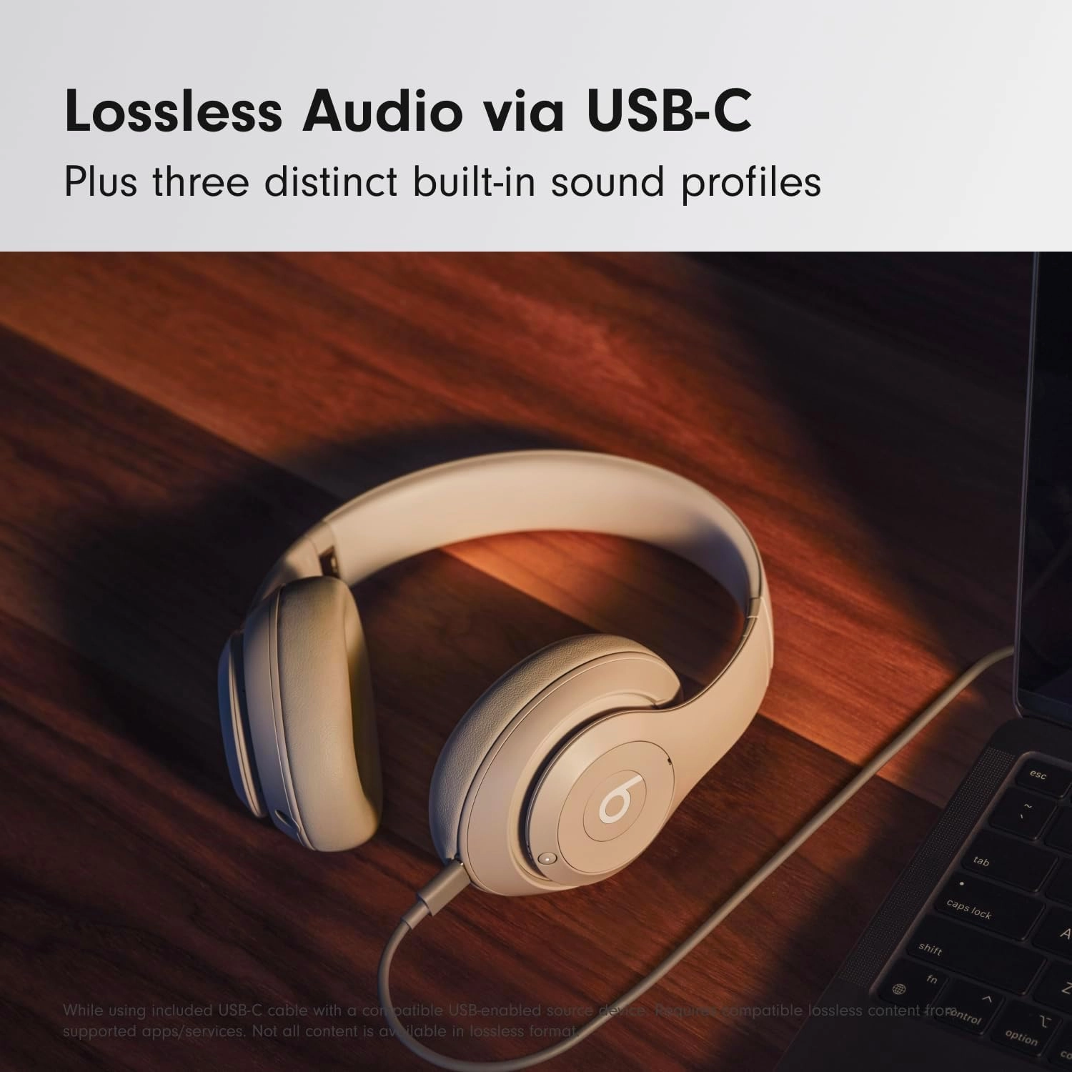 Beats Studio Pro  Wireless Bluetooth Noise Cancelling Headphones  Personalised Spatial Audio, USB-C Lossless Audio, Apple & Android Compatibility, Up to 40 Hours Battery Life  Sandstone