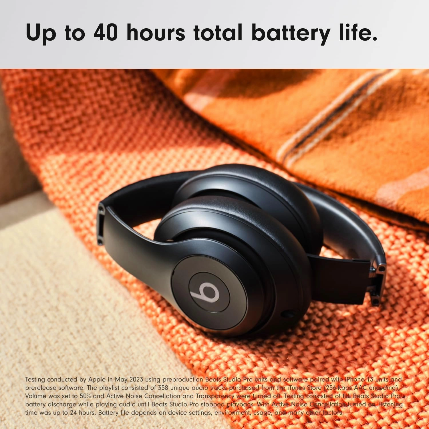 Beats Studio Pro Wireless Noise Cancelling Headphones, Personalized Spatial Audio, USB-C Lossless Audio, 40-Hour Battery, Apple & Android Compatible  Black