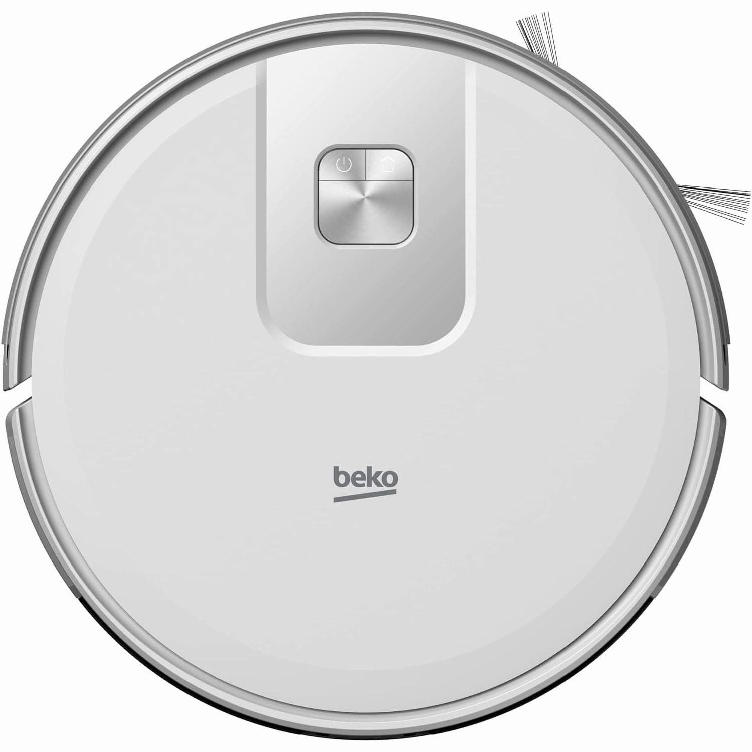 Beko VRR60314VW Robot Vacuum Cleaner - 2000Pa Suction, 150 Min Run Time, 4 Cleaning Modes, Mop & Water Tank, WiFi/Smartphone Compatible