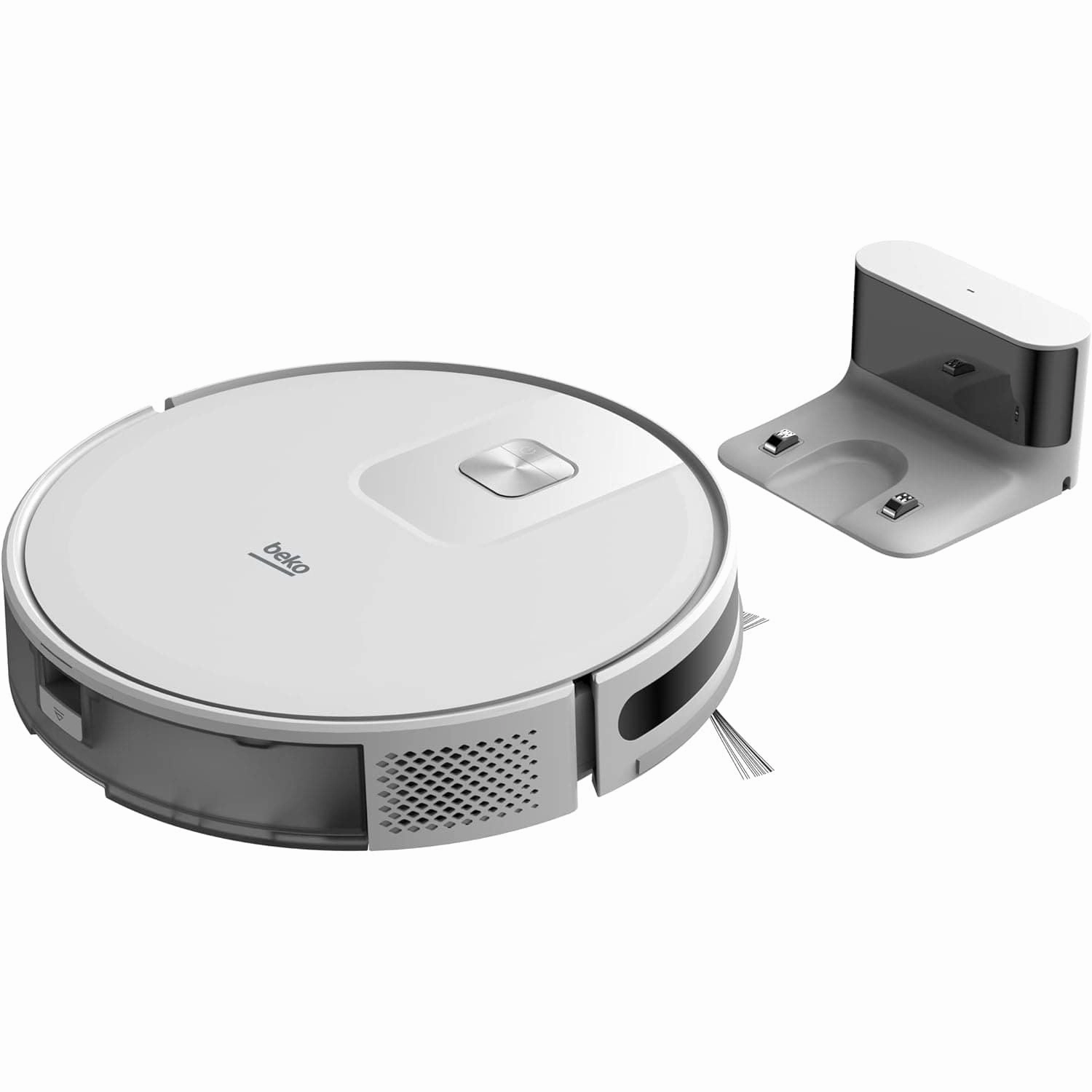 Beko VRR60314VW Robot Vacuum Cleaner - 2000Pa Suction, 150 Min Run Time, 4 Cleaning Modes, Mop & Water Tank, WiFi/Smartphone Compatible