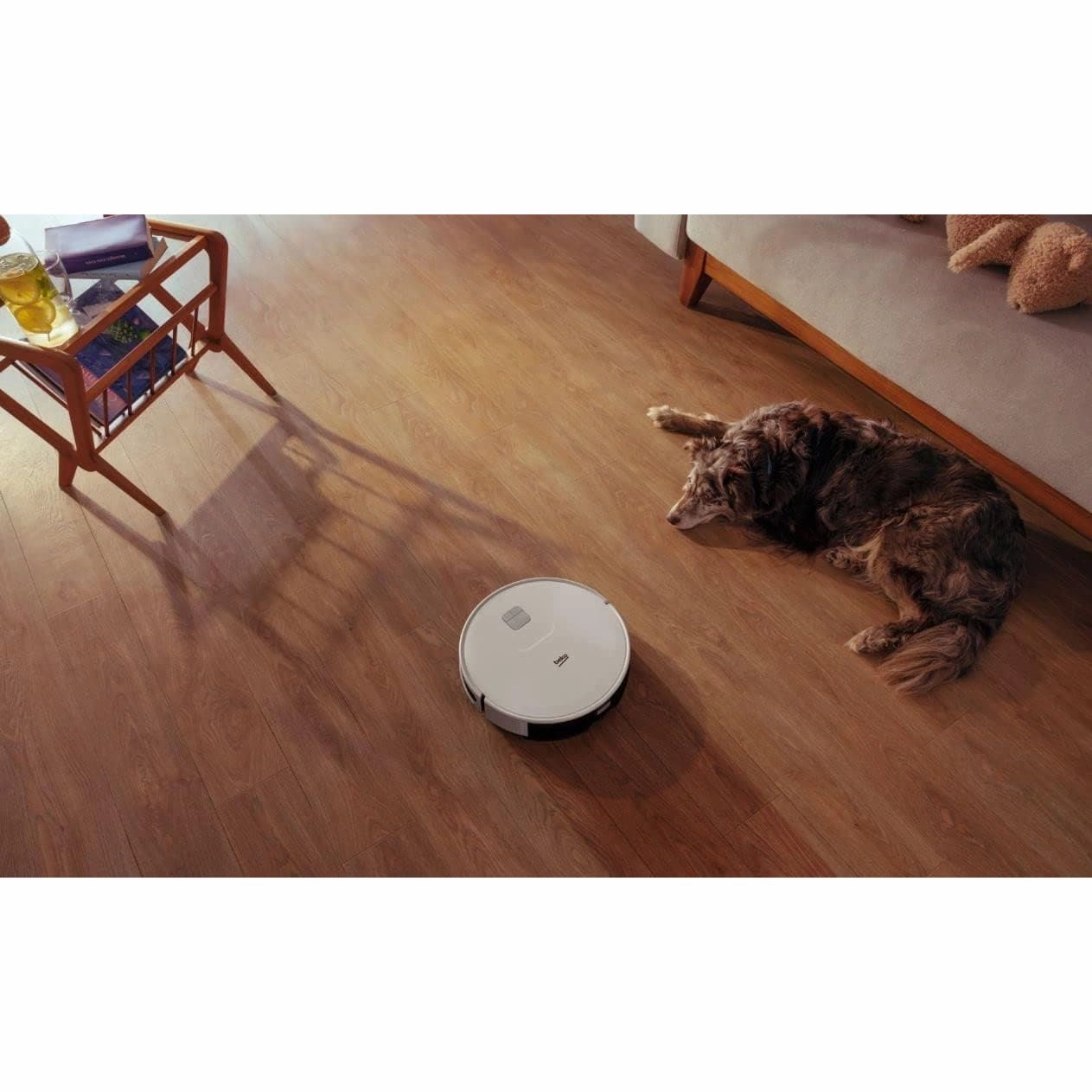 Beko VRR60314VW Robot Vacuum Cleaner - 2000Pa Suction, 150 Min Run Time, 4 Cleaning Modes, Mop & Water Tank, WiFi/Smartphone Compatible