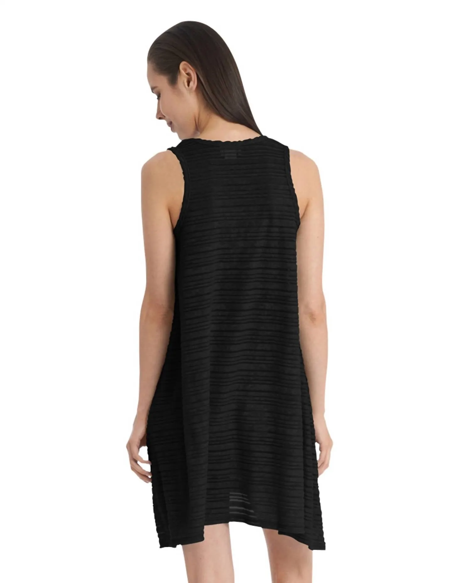 Belize V-Neck Handkerchief Cover Up In Black