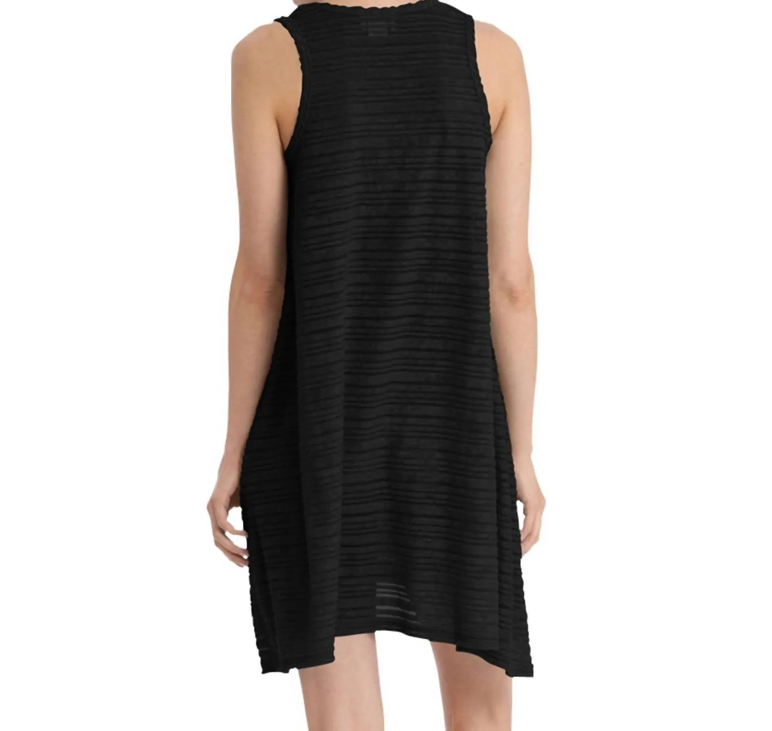 Belize V-Neck Handkerchief Cover Up In Black