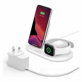 Belkin 3 in 1 Wireless Charger Stand Including Plug - White nintendo switch accessories, buy nintendo switch, best switch games