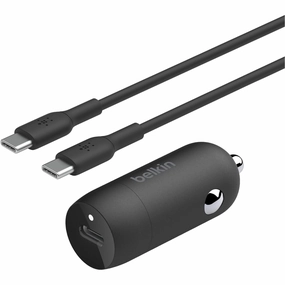 Belkin BoostCharge 30W USB-C Fast Car Charger  Compact Design with USB-C to USB-C Cable  Universal for iPhone 16/15, Galaxy S23, Note & More  Black nintendo switch accessories, buy nintendo switch, best switch games