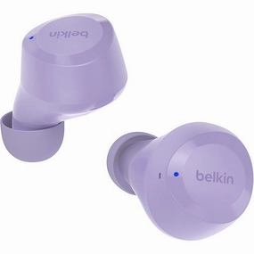 Belkin SoundForm Bolt True Wireless Earbuds, Wireless earphones with mic for iPhone, Galaxy and more - Lavender earbuds and headphones, true wireless earbuds, noise cancelling earbuds