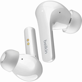 Belkin SOUNDFORM Flow True Wireless Earbuds with Active Noise Cancellation, Bluetooth Earphones with Wireless Charging, IPX5 Sweat and Water Resistant, 31H Play Time, for iPhone, Galaxy, Pixel - White buy laptop online, cheap gaming laptop, best business l