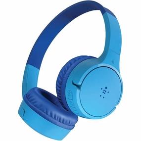 Belkin SoundForm Mini Kids Wireless Headphones with Built in Microphone, On Ear Headsets Girls and Boys For Online Learning, School, Travel Compatible with iPhones, iPads, Galaxy and more - Blue earbuds and headphones, true wireless earbuds, noise cancelli