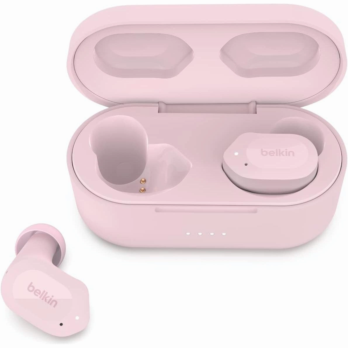 Belkin SOUNDFORM Play True Wireless Earbuds  38H Playtime, IPX5 Water Resistant, 3 EQ Presets - Pink bluetooth headphones, cheap wireless headphones, headphones with mic