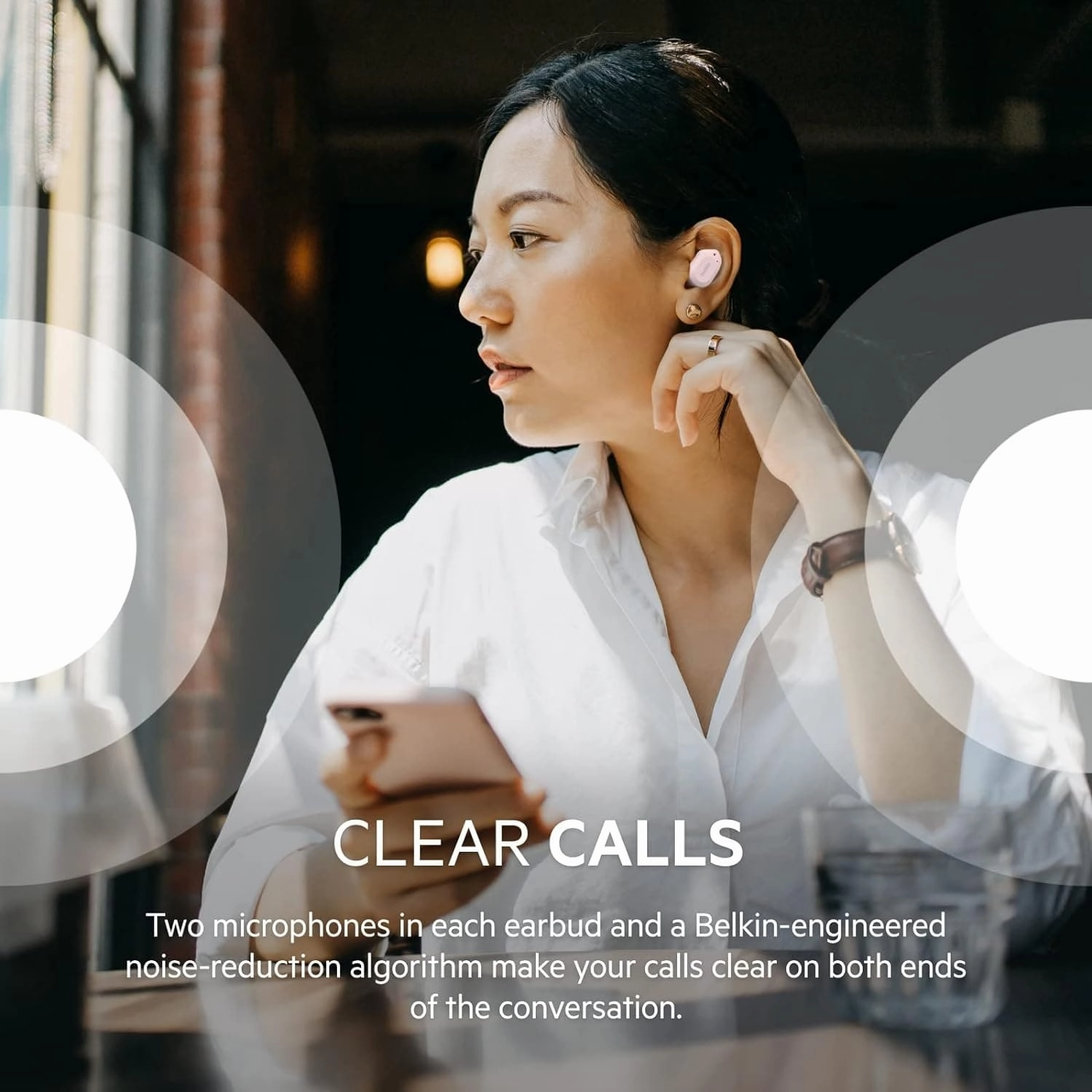 Belkin SOUNDFORM Play True Wireless Earbuds  38H Playtime, IPX5 Water Resistant, 3 EQ Presets - Pink