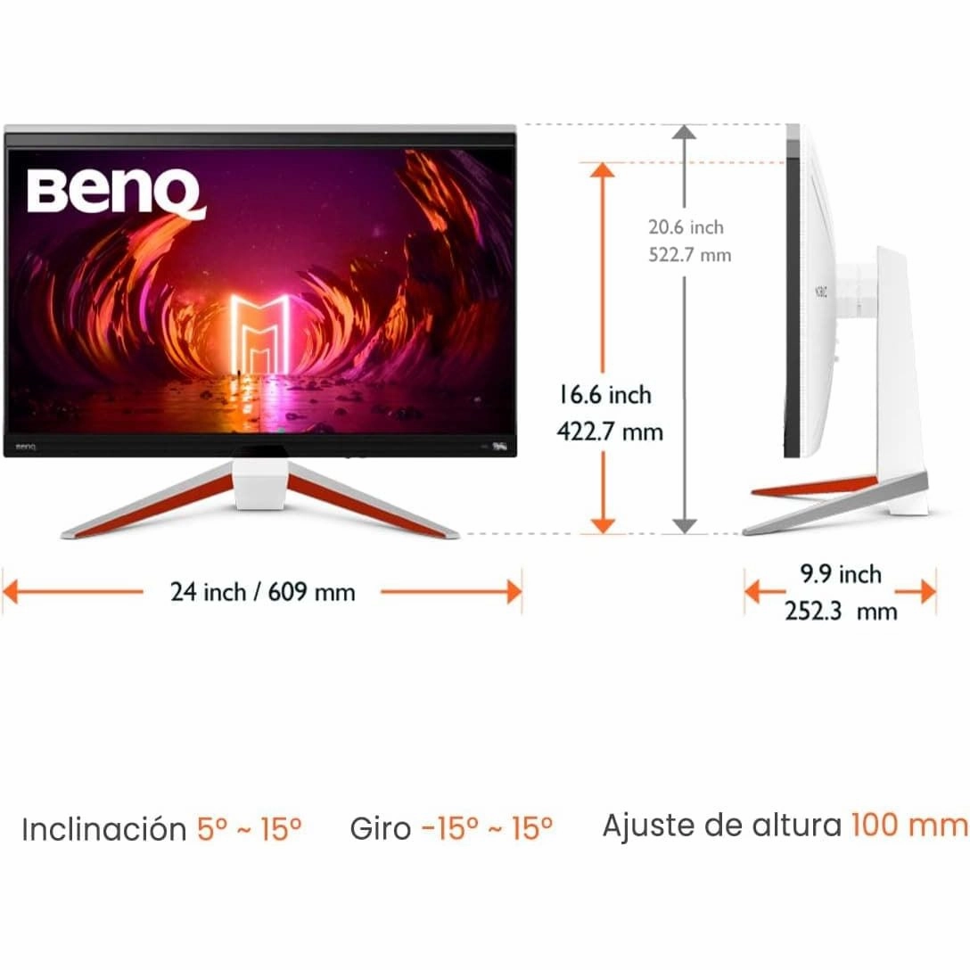 BenQ MOBIUZ EX2710U 4K Gaming Monitor (27 inch, IPS, 144 Hz, 1ms, HDR 600, HDMI 2.1, 48 Gbps full bandwidth, VRR compatible for PS5, remote control)