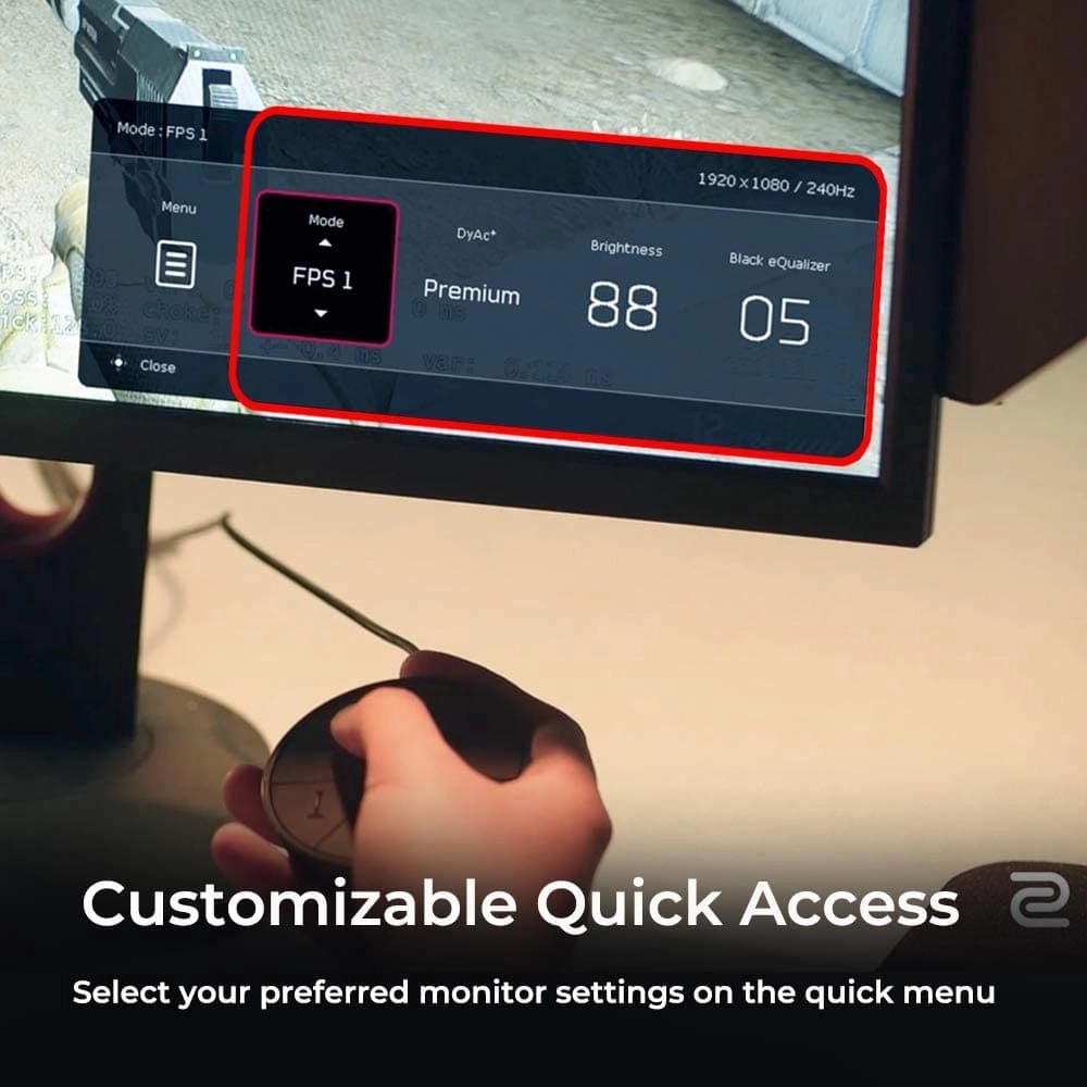 BenQ ZOWIE XL2546K 24.5 inch 240Hz Gaming Monitor | 1080P | DyAc  | Smaller Base | Flexible height & tilt adjustment | XL Setting to Share | Customizable Quick Menu | S-Switch | Shield