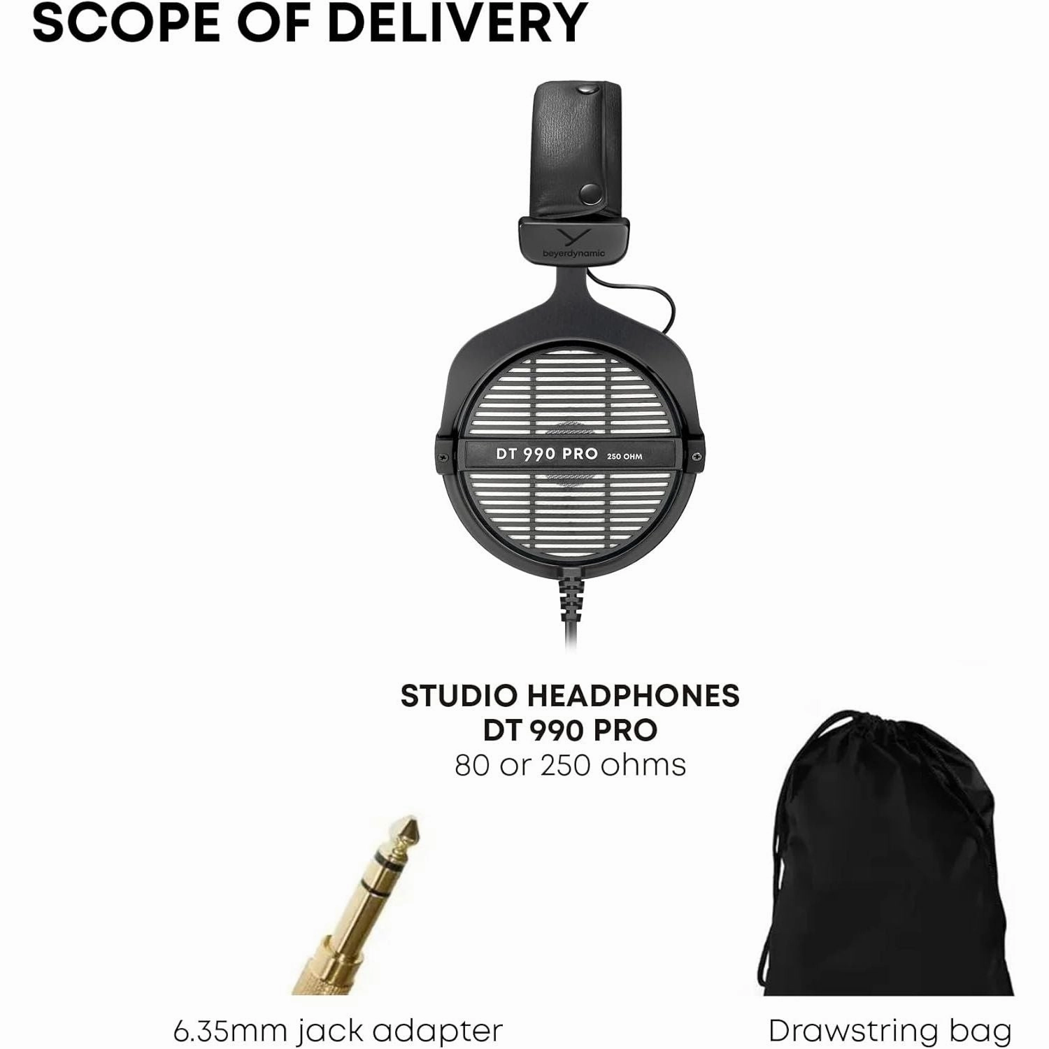 Beyerdynamic DT990 PRO Open Dynamic Studio 250 Ohm Headphones