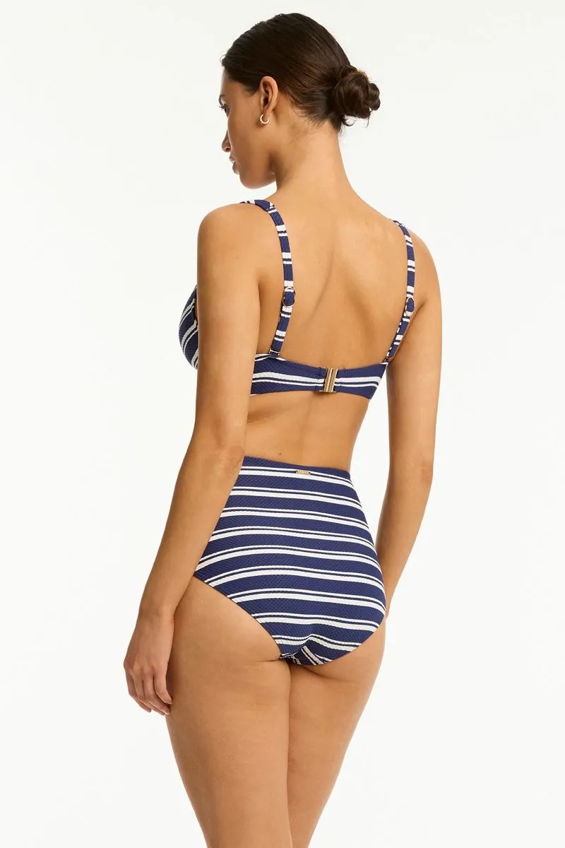 Biarritz Cross Front Bra Top Navy