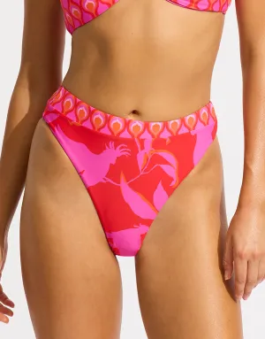 Birds of Paradise High Rise Bikini Pant - Chilli Red