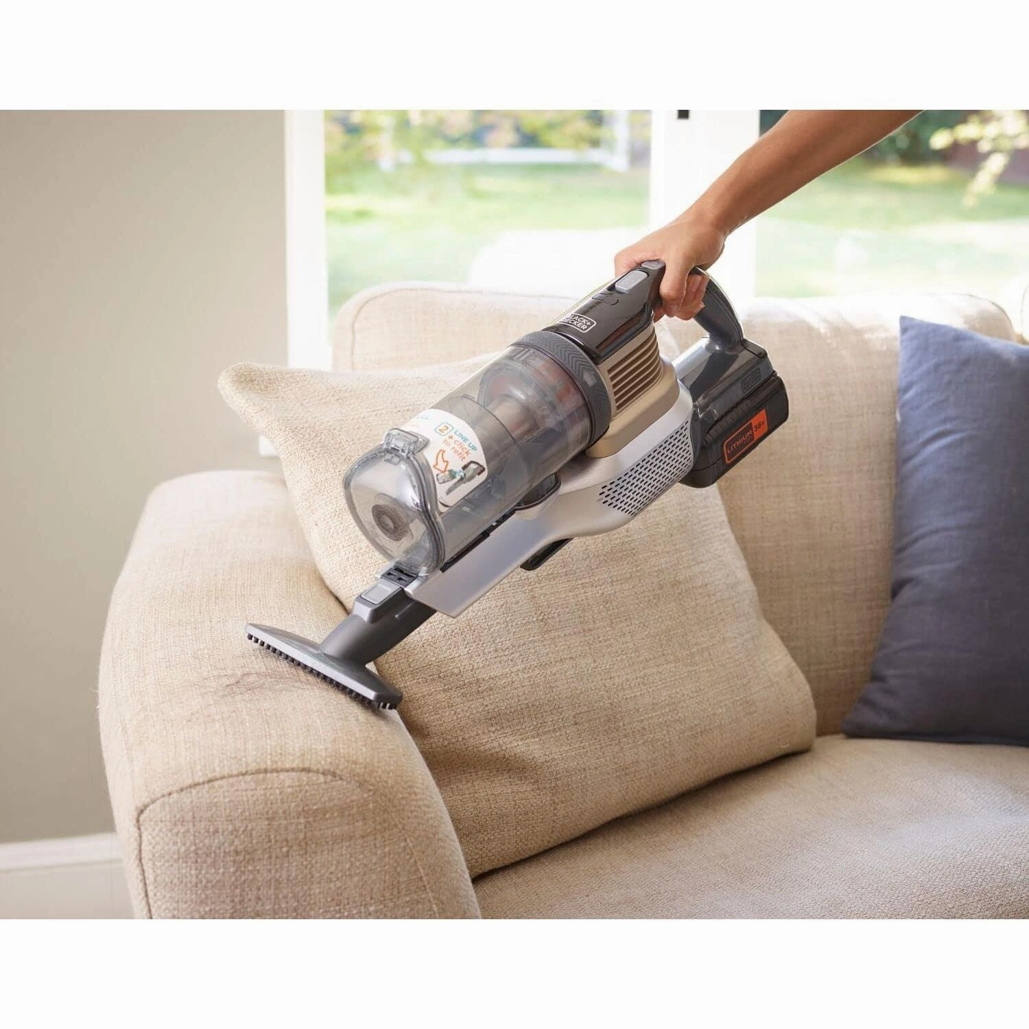 Black Decker BHFEV36B2D-GB Powerseries Extreme Cordless Vacuum Cleaner - Champagne Gold/Grey