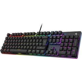 Black Shark Sixgill K2 RGB Mechanical Gaming Keyboard, 105 Keys UK Layout, Blue Switches, Full Anti-Ghosting, Aluminum Base, for PC Gamers computing devices, pc accessories, cheap computer online