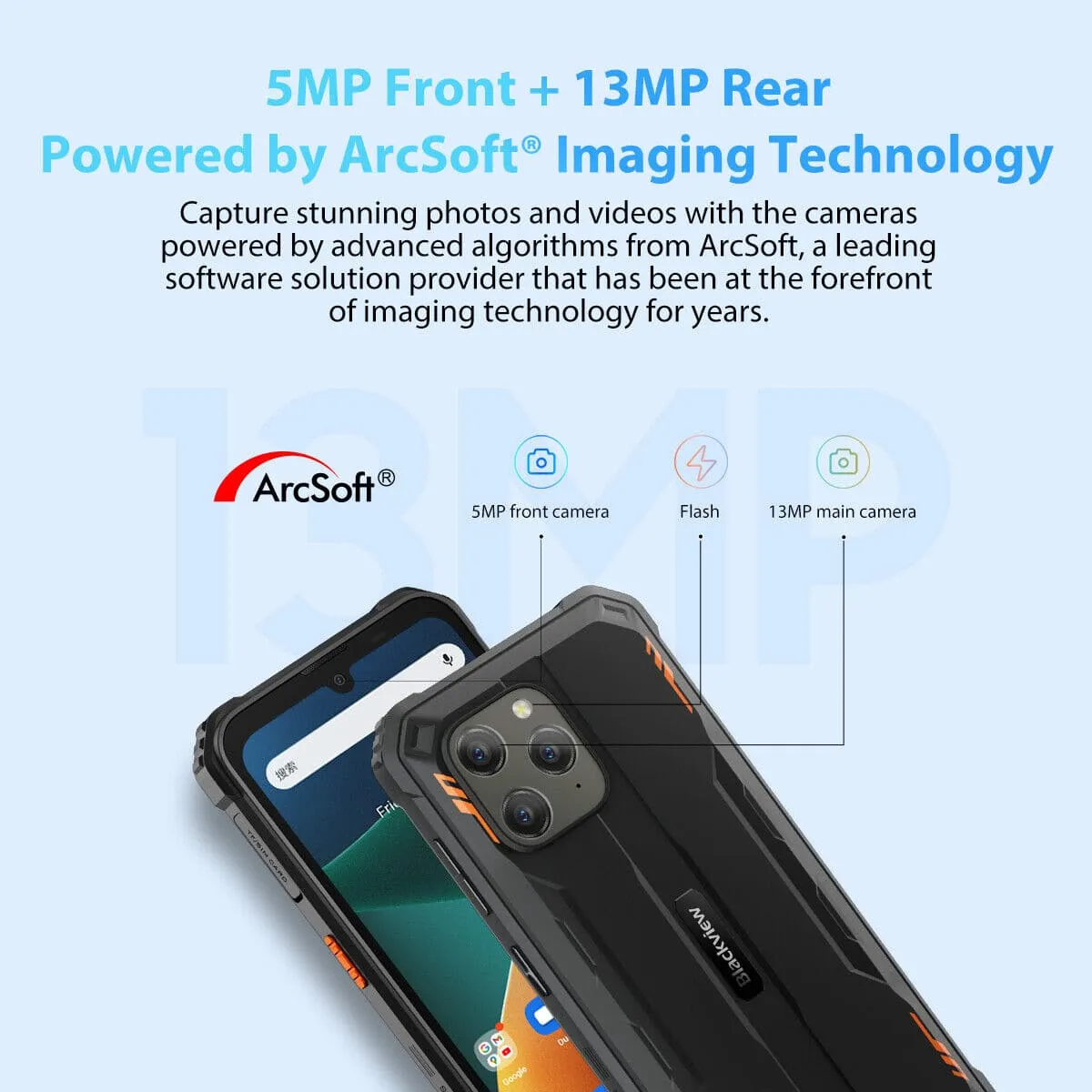 Blackview BV5300 PRO 6.1in 4G 4GB RAM, 64GB Storage Rugged Waterproof Phones - Black - Unlocked
