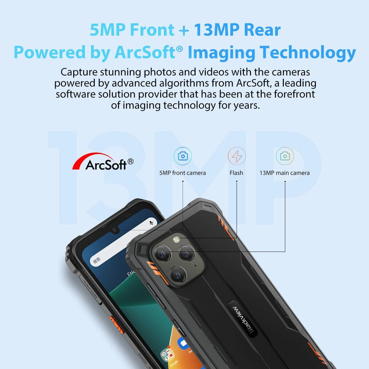 Blackview BV5300 PRO 6.1in 4G 4GB RAM, 64GB Storage Rugged Waterproof Phones - Black - Unlocked