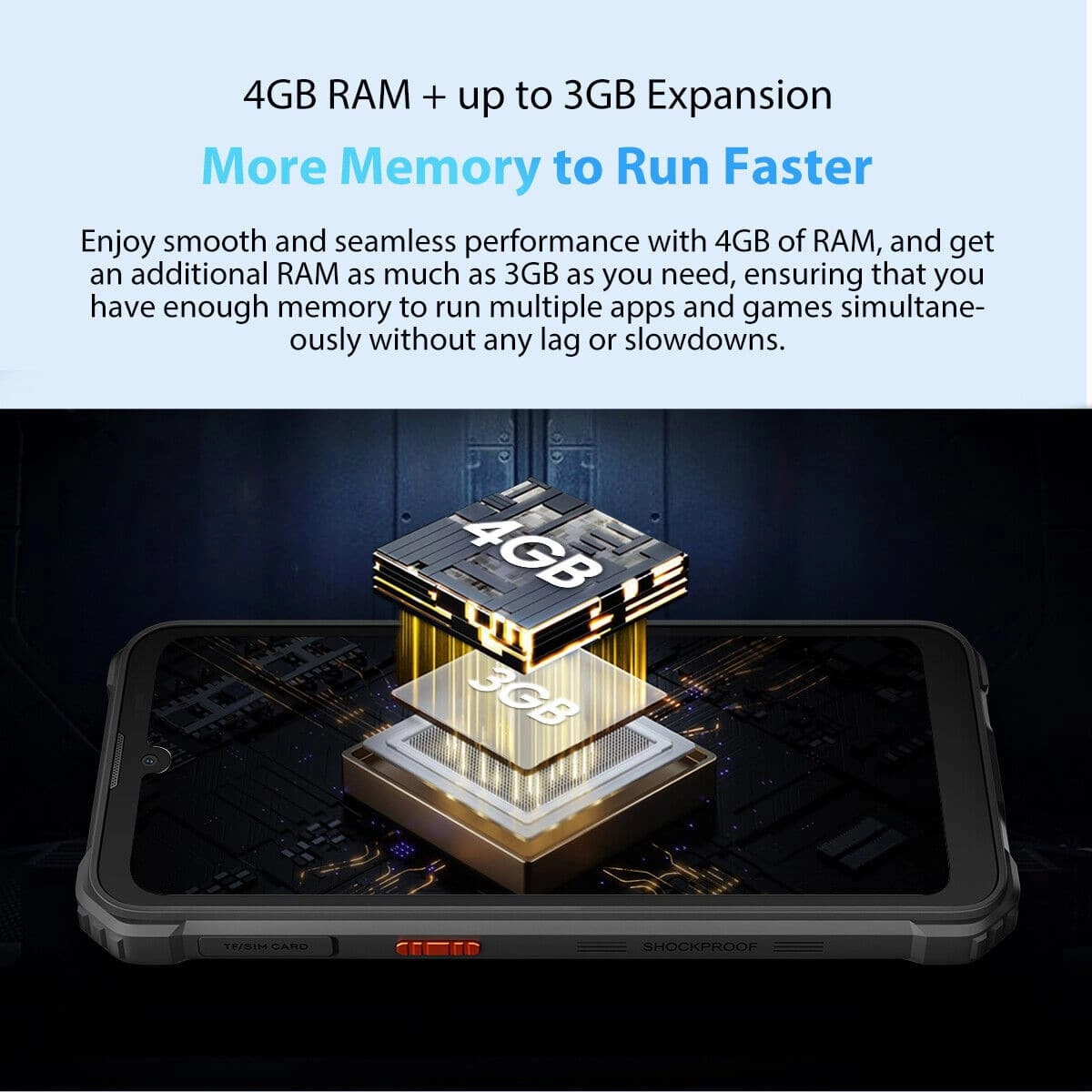 Blackview BV5300 PRO 6.1in 4G 4GB RAM, 64GB Storage Rugged Waterproof Phones - Black - Unlocked