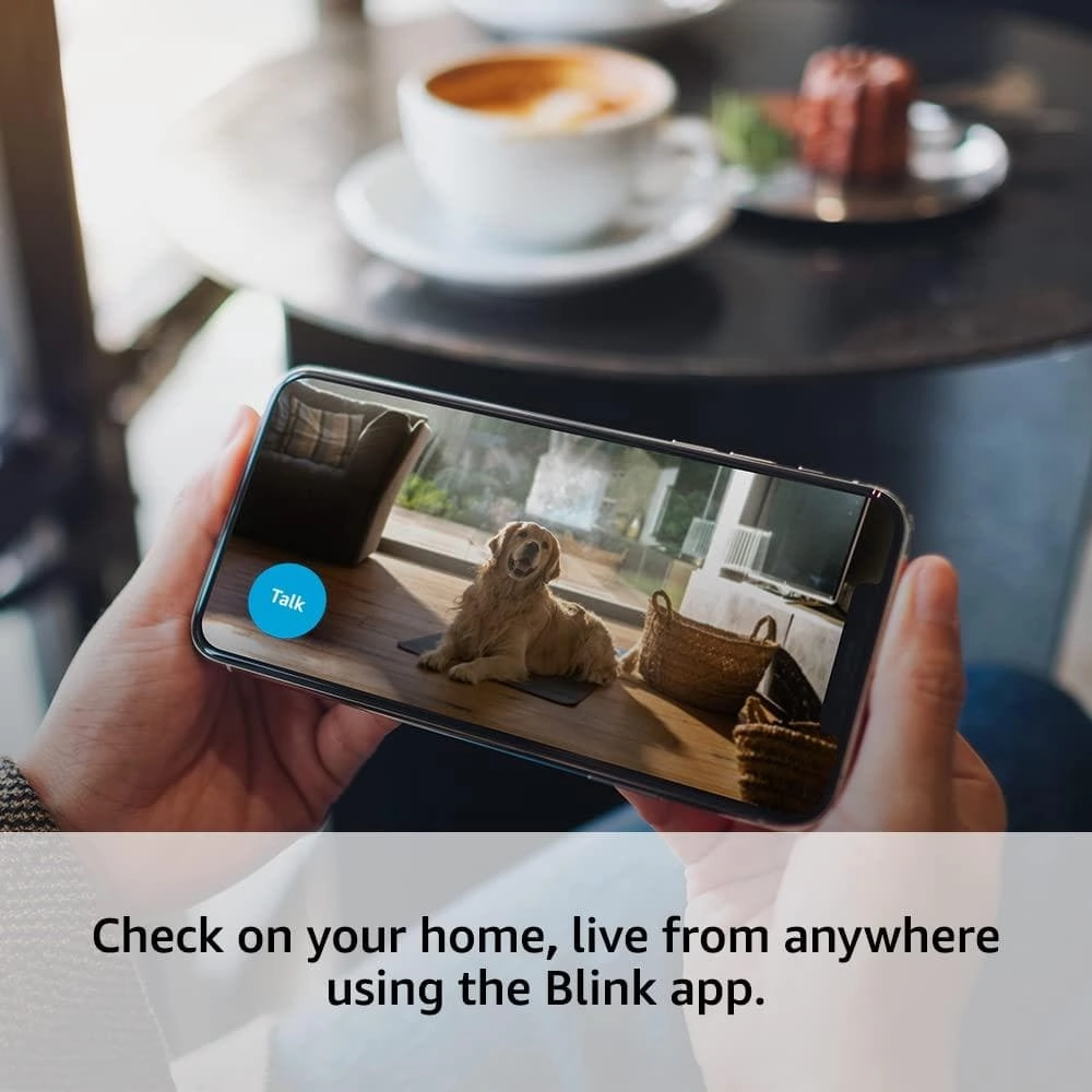 Blink Mini Compact indoor plug-in smart security camera, 1080p HD day and night video, night vision, motion detection, two-way audio, easy setup, Works with Alexa  1 camera (White)