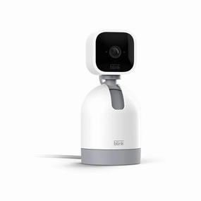 Blink Mini Pan-Tilt Camera | Rotating indoor plug-in pet security camera, two-way audio, HD video, motion detection, Alexa enabled, Blink Subscription Plan Free Trial (White) camera and photography, photography gear, professional camera kits