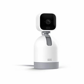 Blink Mini Pan-Tilt Camera | Rotating indoor plug-in pet security camera, two-way audio, HD video, motion detection, Alexa enabled, Blink Subscription Plan Free Trial (White) digital cameras, buy mirrorless camera, compact cameras sale
