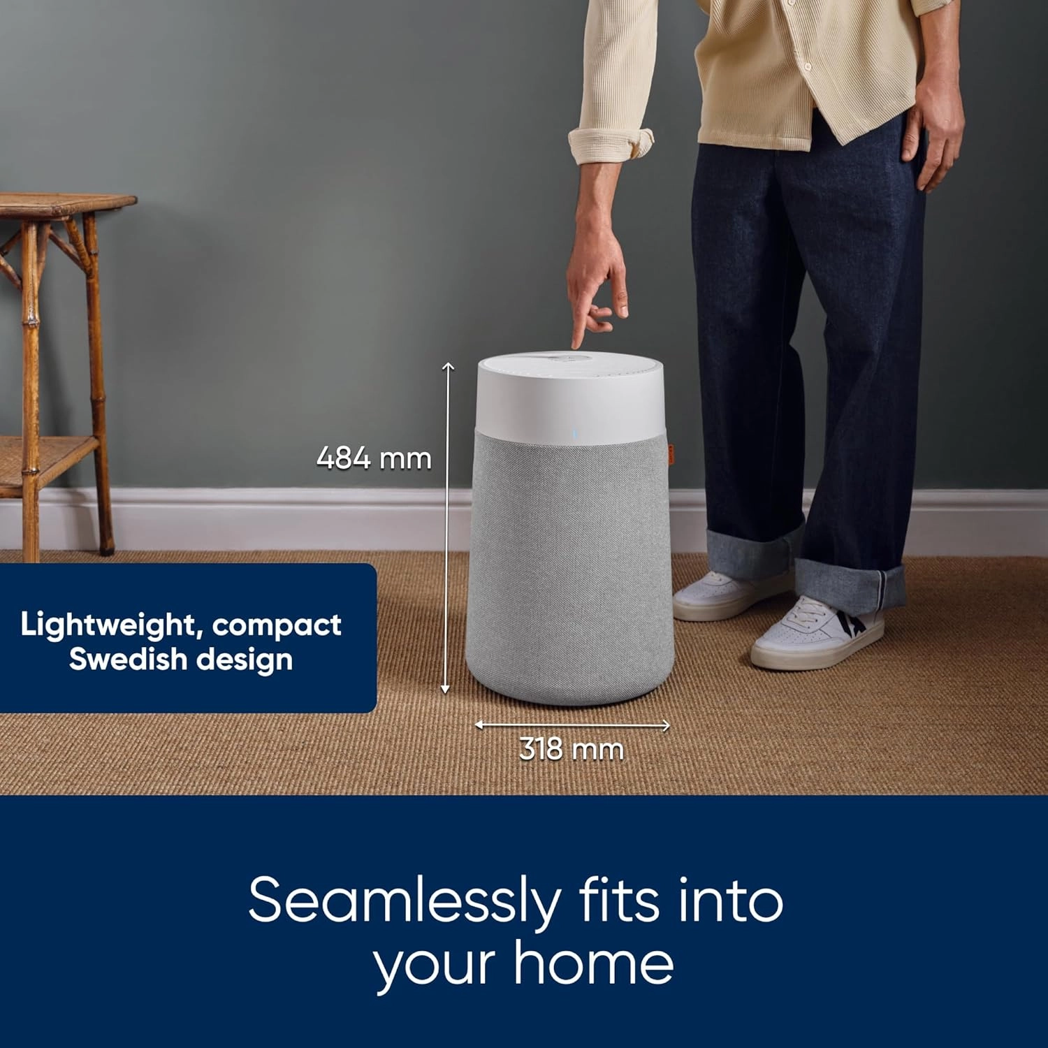 Blueair Blue Max 3350i Smart WiFi Air Purifier  HEPASilent Filter, Covers up to 86m  Removes 99.97% of Pollen, Dust, Mould, Bacteria & Viruses  Activated Carbon for VOCs & Odours