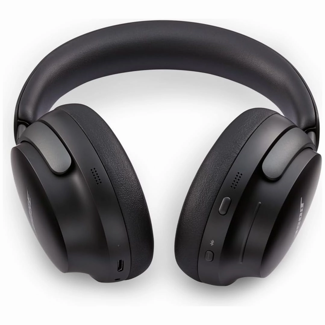 Bose QuietComfort Ultra Wireless Noise Cancelling Headphones with Spatial Audio, Over-the-Ear Headphones with Mic, Up to 24 Hours of Battery Life, Black