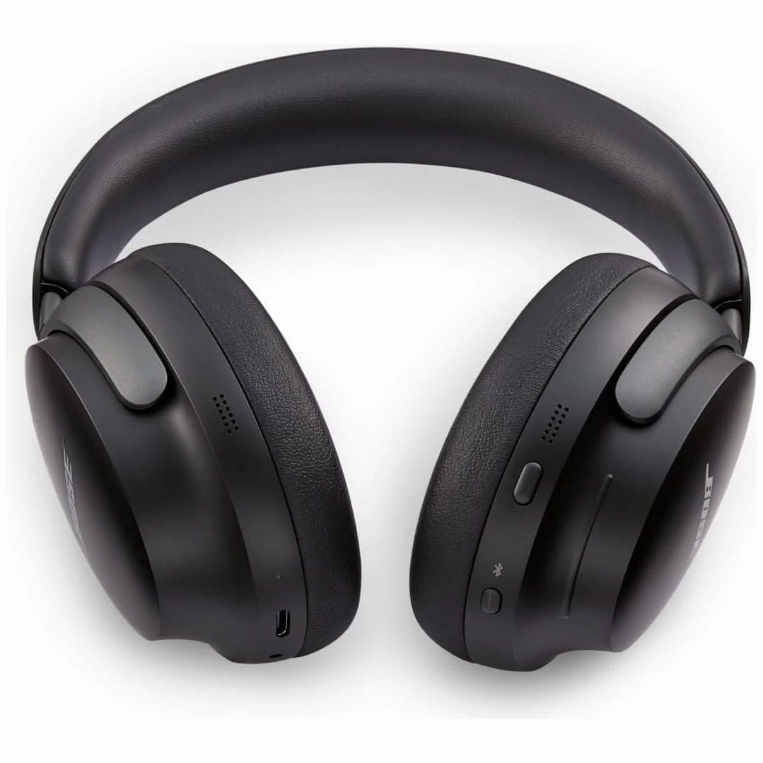 Bose QuietComfort Ultra Wireless Noise Cancelling Headphones with Spatial Audio, Over-the-Ear Headphones with Mic, Up to 24 Hours of Battery Life, Black