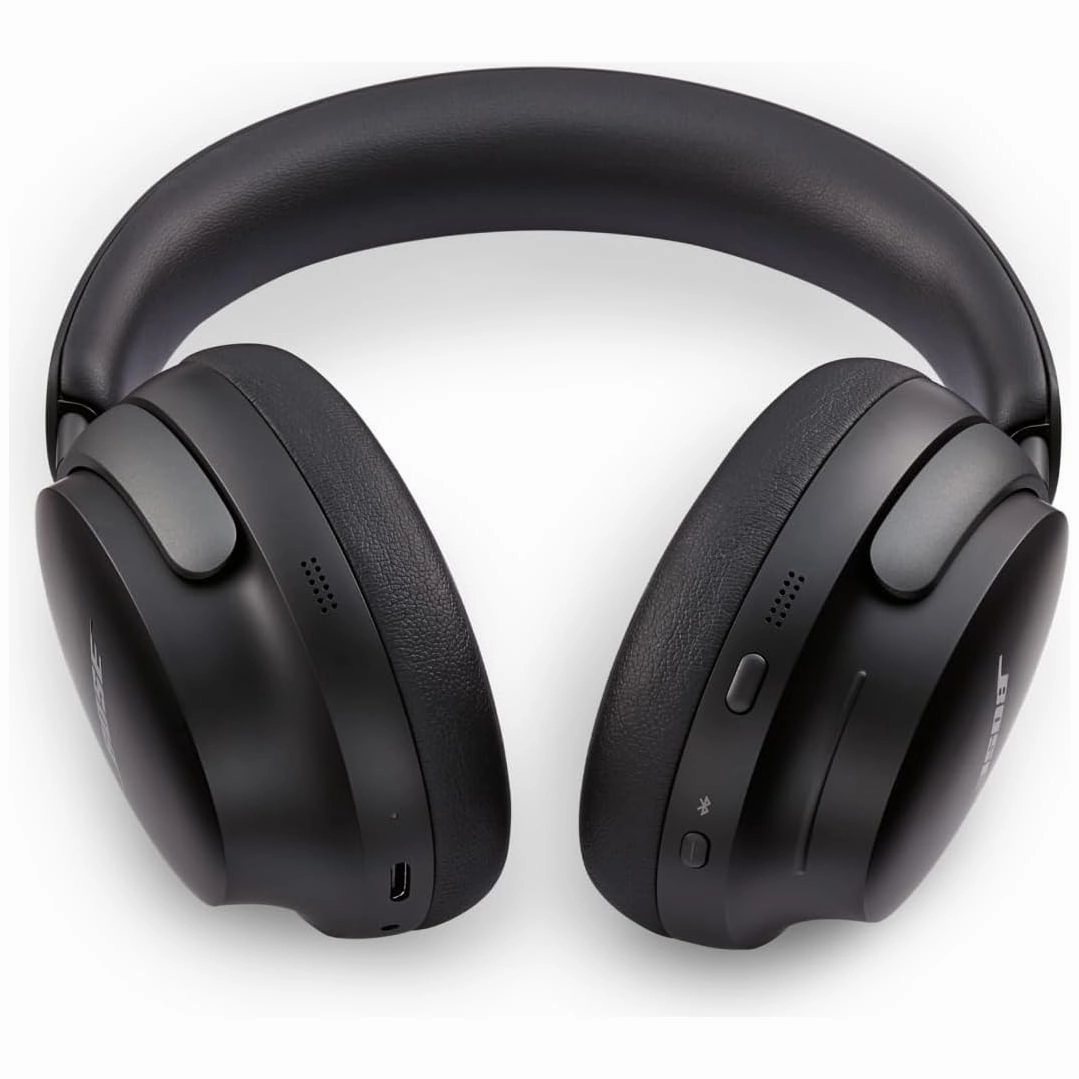 Bose QuietComfort Ultra Wireless Noise Cancelling Headphones with Spatial Audio, Over-the-Ear Headphones with Mic, Up to 24 Hours of Battery Life, Black