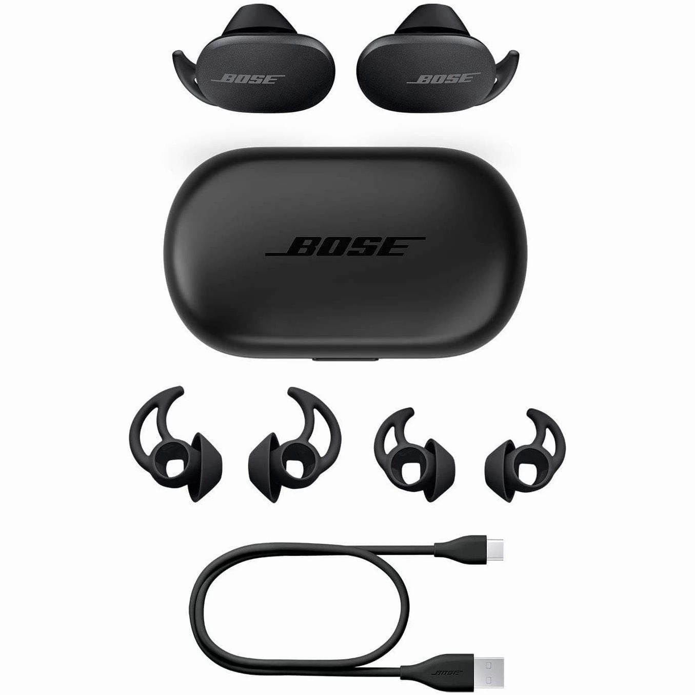 BOSE QuietComfort Wireless Bluetooth Noise-Cancelling Earbuds - Triple Black