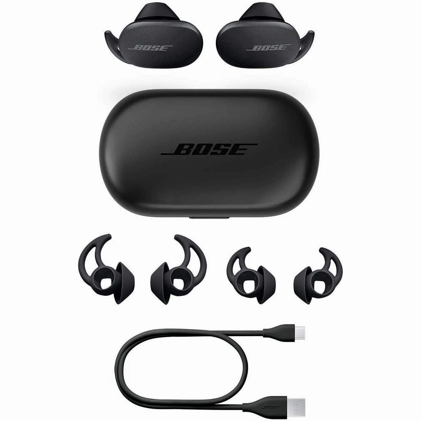 BOSE QuietComfort Wireless Bluetooth Noise-Cancelling Earbuds - Triple Black