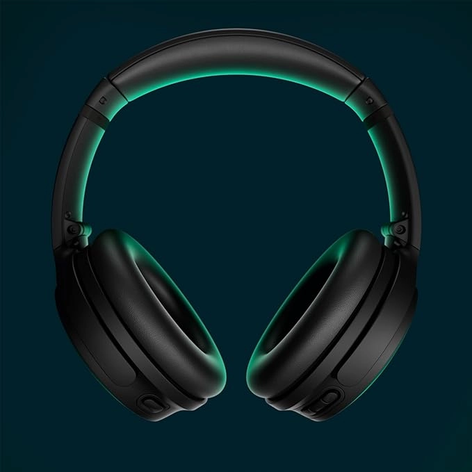 Bose QuietComfort Wireless Noise Cancelling Headphones, Bluetooth Over Ear Headphones with Up To 24 Hours of Battery Life, Black