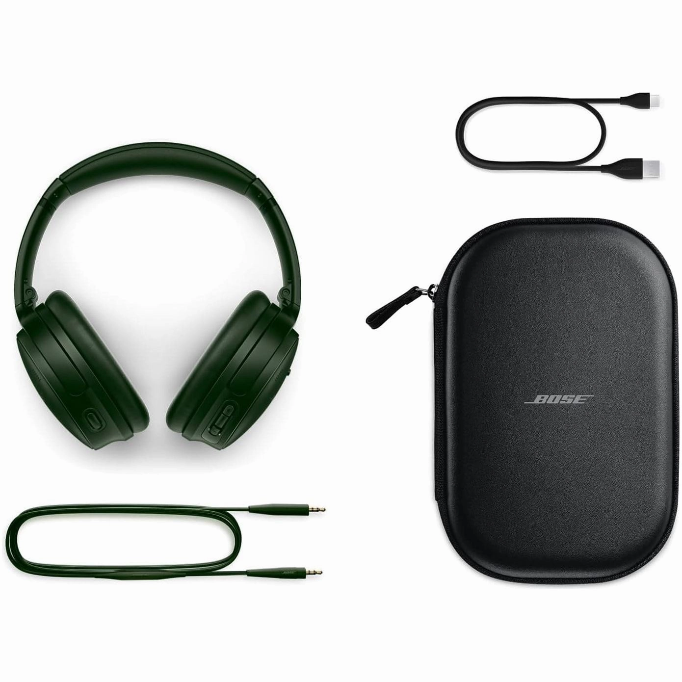 Bose QuietComfort Wireless Noise Cancelling Headphones, Bluetooth Over Ear Headphones with Up To 24 Hours of Battery Life, Cypress Green - Limited Edition