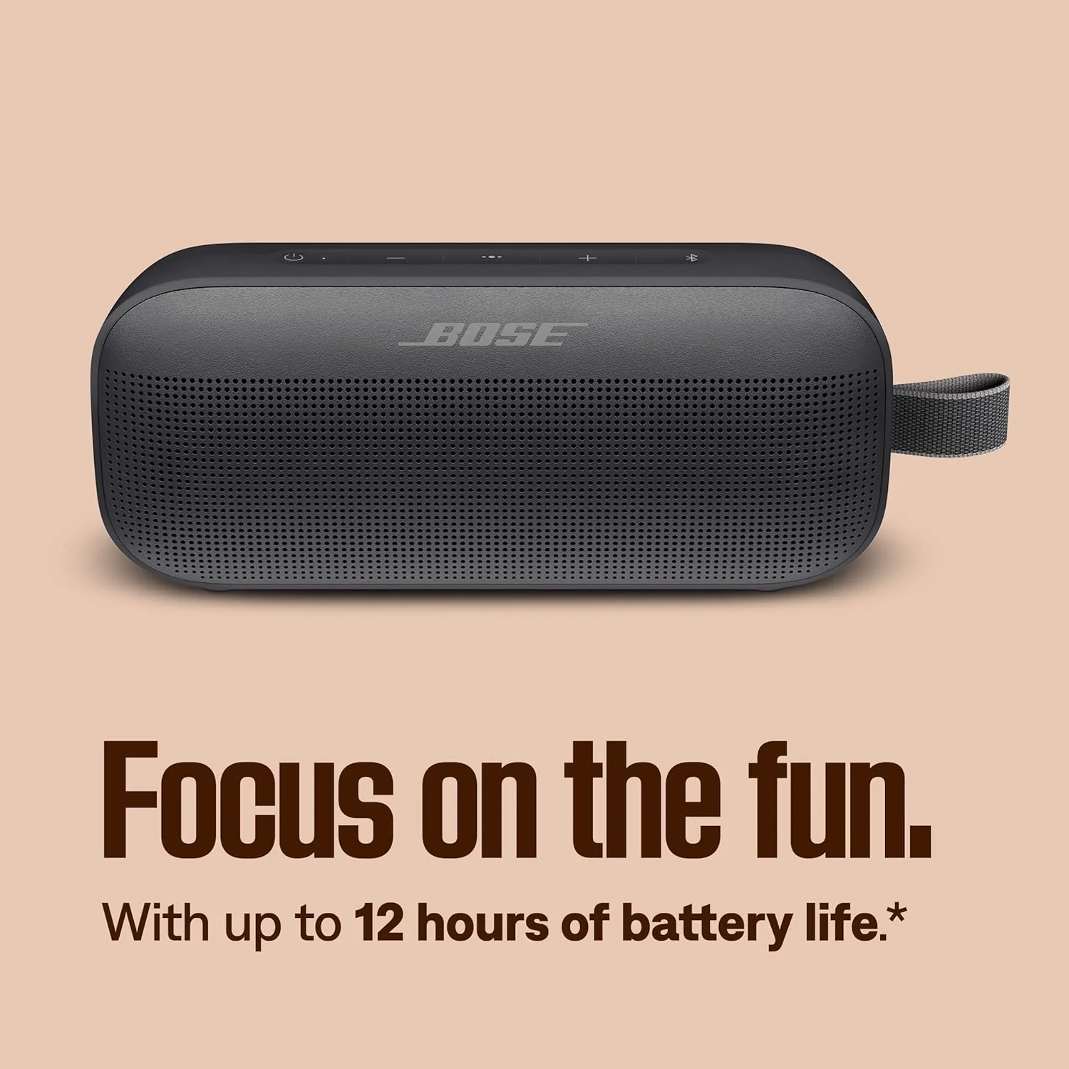 Bose SoundLink Flex (2nd Gen) Portable Bluetooth Speaker  Hi-Fi Audio, 12H Battery, Waterproof & Dustproof  Black
