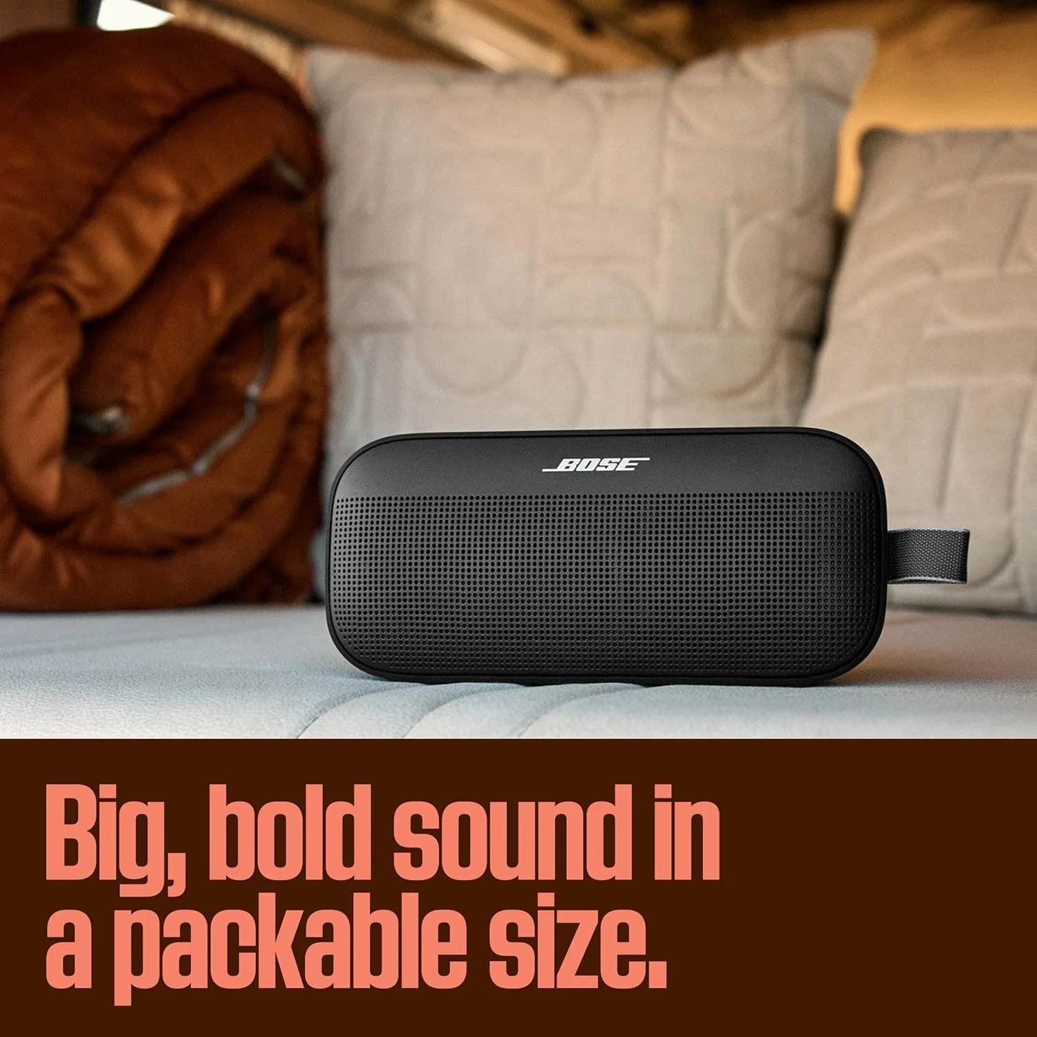 Bose SoundLink Flex (2nd Gen) Portable Bluetooth Speaker  Hi-Fi Audio, 12H Battery, Waterproof & Dustproof  Black